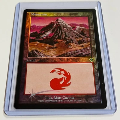 2000 Magic: The Gathering INVASION Mountain FOIL 343/350 NM - Image 1 of 2