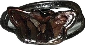 Antique laquered smashed low quality copper Butterfly ring - Picture 1 of 1