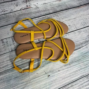 Torrid Riemchensandalen Damengröße 10,5 W gelb Gladiator " - Bild 1 von 3