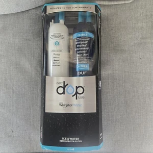 Whirlpool Water Every Drop Ice And Water Flters #3 PUR 2 PK EDR3RXD2 NEW - Picture 1 of 2