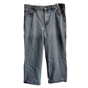Old Navy Damengröße 14 extra hoher Bund weites Bein blaue Waschung Denim Jeans - Bild 1 von 6