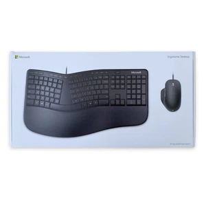 Microsoft Ergonomic USB Keyboard + Mouse Combo Wired Desktop Arabic Layout - Picture 1 of 8