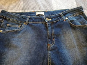 Kaliko Ladies Jeans W38x31 Dark Blue Stretch Straight Leg Fit Zip Fly Pockets - Picture 1 of 8