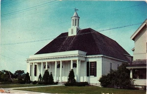 Vintage Watch Hill Chapel Rhode Island Leinen Postkarte von Sid Lane - Bild 1 von 2