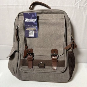 WOWBOX Unisex Sling Bag Brown 13 inch Women Man Crossbody Shoulder Bag Laptop - Picture 1 of 10