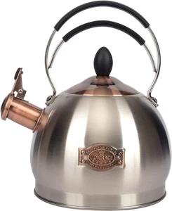 Tetera Whistling de acero inoxidable, tetera para estufa 2,6 cuartos - Imagen 1 de 7