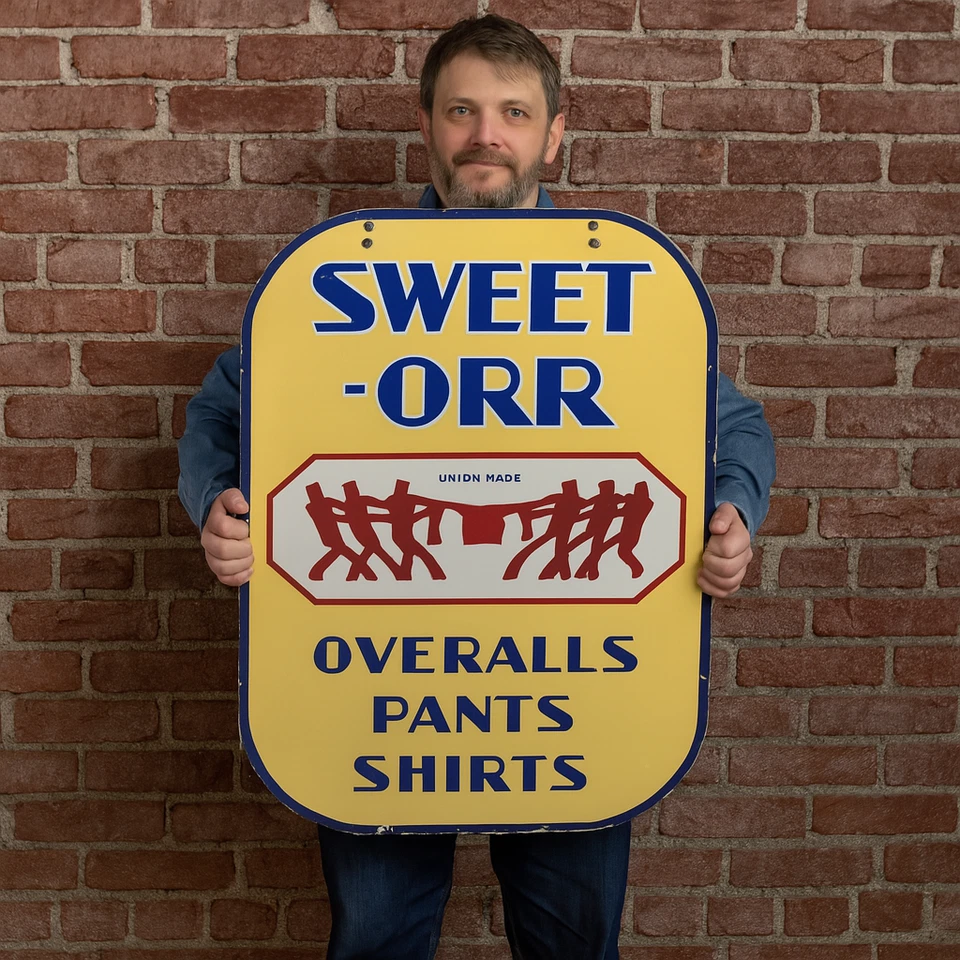 36" NEW Vintage Style Sweet Orr Overalls Sign - Vintage Clothing Advertising - Image 1 of 1