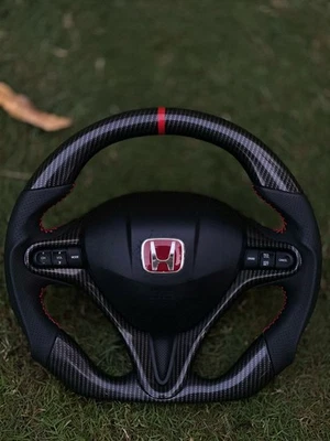 Volante deportivo de fibra de carbono Honda Civic 2006-2011 FD1 FD2 Foto 1 de 4