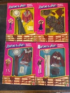 SET OF ALL 4 BARBIE & KEN 1981 WESTERN FASHIONS NIP 3577 3578 3579 3580 RARE!!!! - Picture 1 of 24