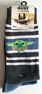 Star Wars Mandalorian Disney NUEVO 2 Pack Calcetines Crew Talla 10-13 Zapato Talla 6.5-12 - Imagen 1 de 12