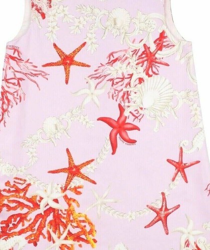 YOUNG VERSACE NUOVO CON ETICHETTE SPLENDIDO ABITO BAMBINA SOTTO IL MARE COLLEZIONE RARO ESAURITO