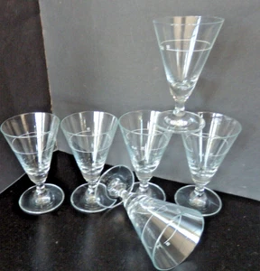6 alte Aperitiv-Gläser ev. Martini H:12cm kein CHIP echt Vintage - Bild 1 von 4