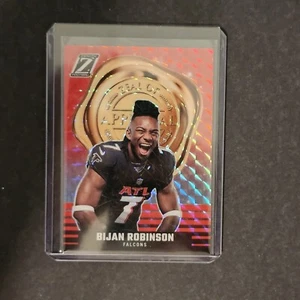 Bijan Robinson 2023 Zenith Zeal Of Approval Red Prizm Color Match #27 ATL RC - Picture 1 of 2
