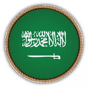 Adesivo decalcomania etichetta sigillo bandiera Arabia Saudita paraurti auto - ''TAGLIE'' - Foto 1 di 1