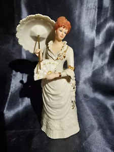 Figura Mujer Victoriana Lenox Marfil "Picnic en el Parque" con Sombrilla Paraguas - Imagen 1 de 8