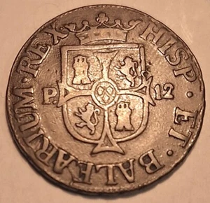 MONETA ISOLE BALEARI FERDINANDO VII 1812 - Foto 1 di 3