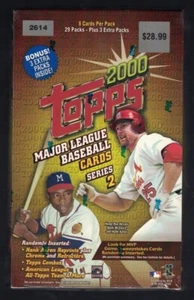 2000 Topps Series 2 Unopened Factory Sealed Retail Wax Box 29 Packs Plus 3 Bonus - Picture 1 of 1