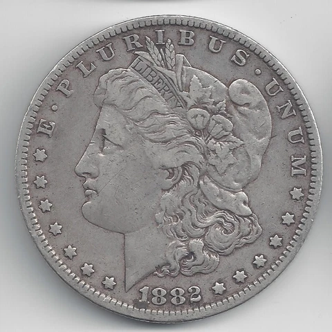 1882-O Morgan Silver Dollar F+ Lot 124 Cover