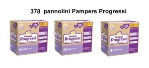 378 PANNOLINI PAMPERS PROGRESSI TG 4 esapack 3 CARTONI OGNUNO da 126 pz - Foto 1 di 4