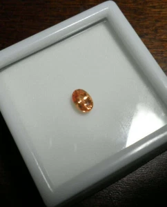 Mandarin Granat lose original 0,60ct 6x4 mm oval 100 % natürlich G9604 - Bild 1 von 3