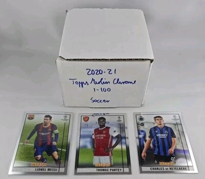 2020-21 Topps Merlin Chrome Fussball Baseset KOMPLETT  1-100 Musiala, Bellingham - Bild 1 von 4