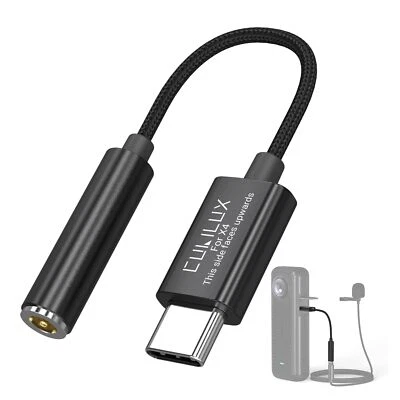 MIC Adapter für Insta360 X4 USB C auf 35 mm TRRS Mikrofonadapter für Lavalier... - Bild 1 von 4