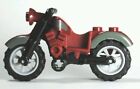 LEGO® Minifigure Motorcycle Dirt bike Dark Red Bluish gray trim riding cycle
