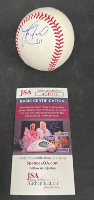 Jorge Alfaro Signed Rawlings Baseball JSA Certified MLB Phillies/Marlins NICE! - Image 1 of 4