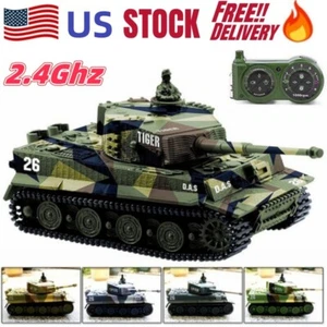 1:72 RC Tank Remote Control Tank Army Toy RC Tiger Tank Military Toy Ideal Gifts - Picture 1 of 5