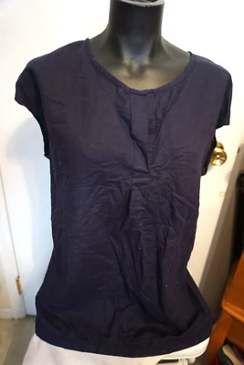 Nuevo con etiquetas Top Max Studio para mujer azul marino de lino talla mediana venta al por menor $78 Foto 1 de 3