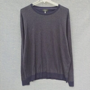 NWOT Nordstrom Men's Shop Wool Blend Fine Knit Birdseye Sweater Dark Blue 3XL - Picture 1 of 8