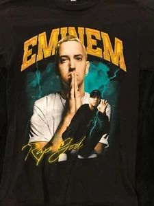 EMINEM RAP GOD BLACK HIP HOP TSHIRT - Picture 1 of 2