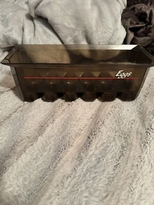 Pattumiera porta uova frigorifero vintage plastica marrone usata - Foto 1 di 2