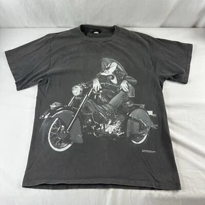 Vtg Warner Bros 1996 Bugs Bunny Shadow Motorcycle Single Stitch T Sz L USA Made - Picture 1 of 11