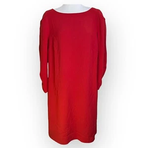 Lafayette 148 Maroon Long Sleeve Shift Dress Size Large - Picture 1 of 6