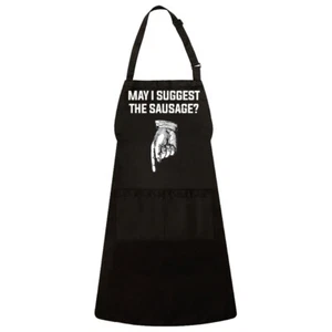 Grembiule Regolabile Cucina Regalo Cucina Offensiva La Salsiccia Suggerimento - Foto 1 di 2