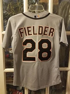 Prince Fielder Detroit Tigers Authentic SEWN Road Jersey Youth M Rangers Brewers - Picture 1 of 7
