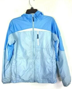 Columbia Omni-Shield Hooded Windbreaker Rain Jacket Girls Youth 18-20 Blue - Picture 1 of 9