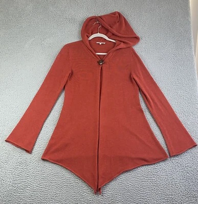 Cárdigan Largo INDÍGENA Suave Algodón Orgánico Lana Merino Pequeño Con Capucha Bohemio S Foto 1 de 4