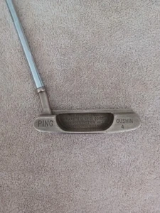 TZ GOLF - VINTAGE, RARE Ping CUSHIN 4 MNG BRZ Putter Soundslot 85020 RH 35,5" - Bild 1 von 7