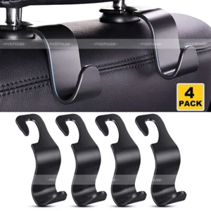 4 Packs Car Seat Front Back Headrest Hooks Truck Coat Purse Bag Hanger Holder US - Picture 1 of 10