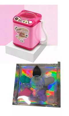 Mini lavadora TikTok y 5 esponjas de belleza nuevas esponjas de maquillaje Foto 1 de 2