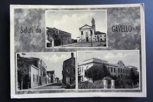 Cartolina originale viaggiata 1952 GAVELLO ROVIGO chiesa centro scuole - Imagen 1 de 1