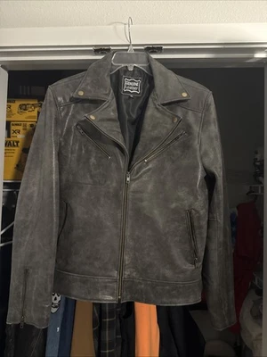Men's Leather Motorcycle Jacket Vintage Size Medium 42 - Image 1 of 2