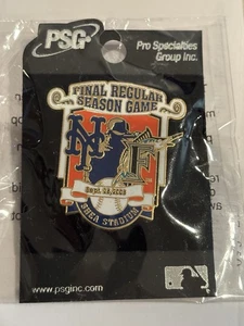 2008 SHEA STADIUM FINAL GAME PIN NEW YORK METS VS FLORIDA MARLINS 9/28 RARE HTF - Picture 1 of 1