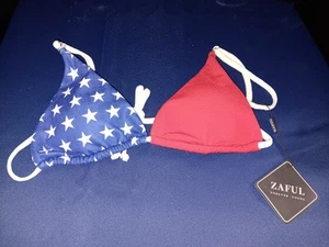Zaful American Flag Themed Bikini Size Medium - Picture 1 of 2