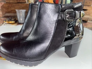 400 $ Mephisto Stiefeletten Absatz schwarz Leder KOMFORT 6,5 M US - Bild 1 von 8