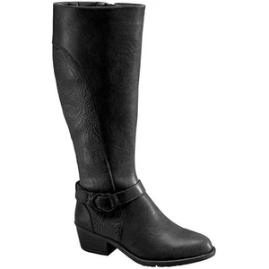 Easy Street Womens Luella Black Knee-High Boots Shoes 12 Wide (C,D,W) BHFO 9473 - Picture 1 of 3