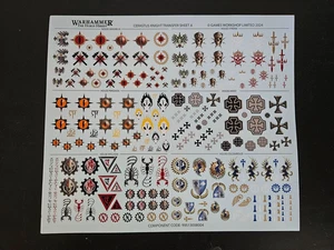 Cerastus Knight Lancer Transfers A&B Warhammer 40k - Picture 1 of 2