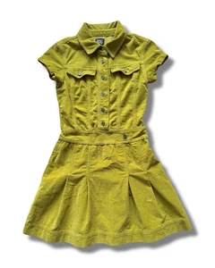 BDG Urban Outfitters Light Green Corduroy Button Up Mini Dress - Size UK XS - Picture 1 of 7